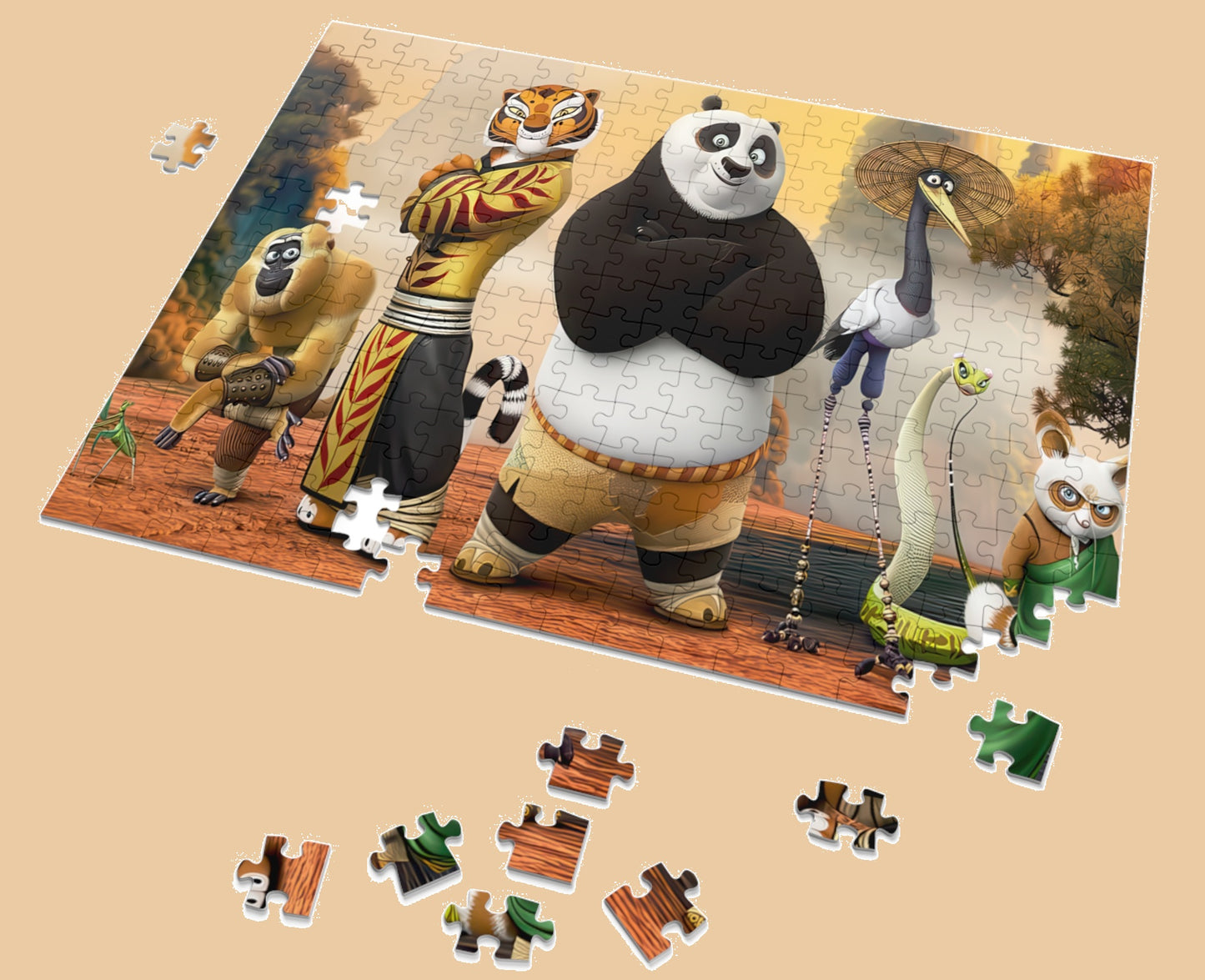 Kung Fu Panda Jigsaw Puzzle by PopCrate – 120-Piece Eco-Friendly Puzzle Made from Recycled Paper, Semi-Glossy Finish, Gift for Kids and Families, Starting from ₹399