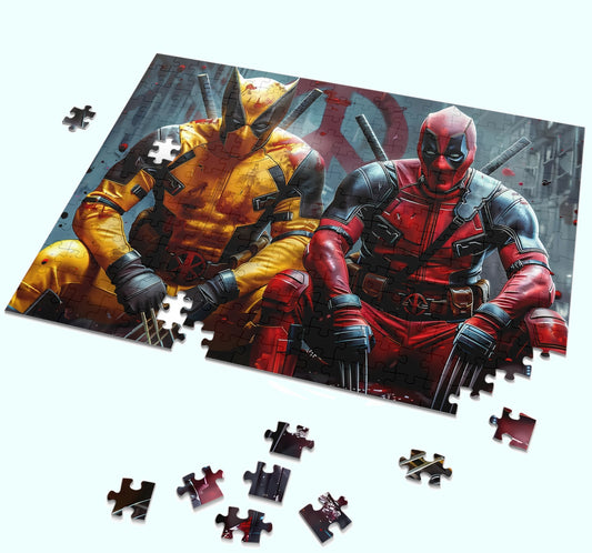 Deadpool and Wolverine jigsaw puzzle by PopCrate – 120-piece recycled paper superhero duo design, ₹399