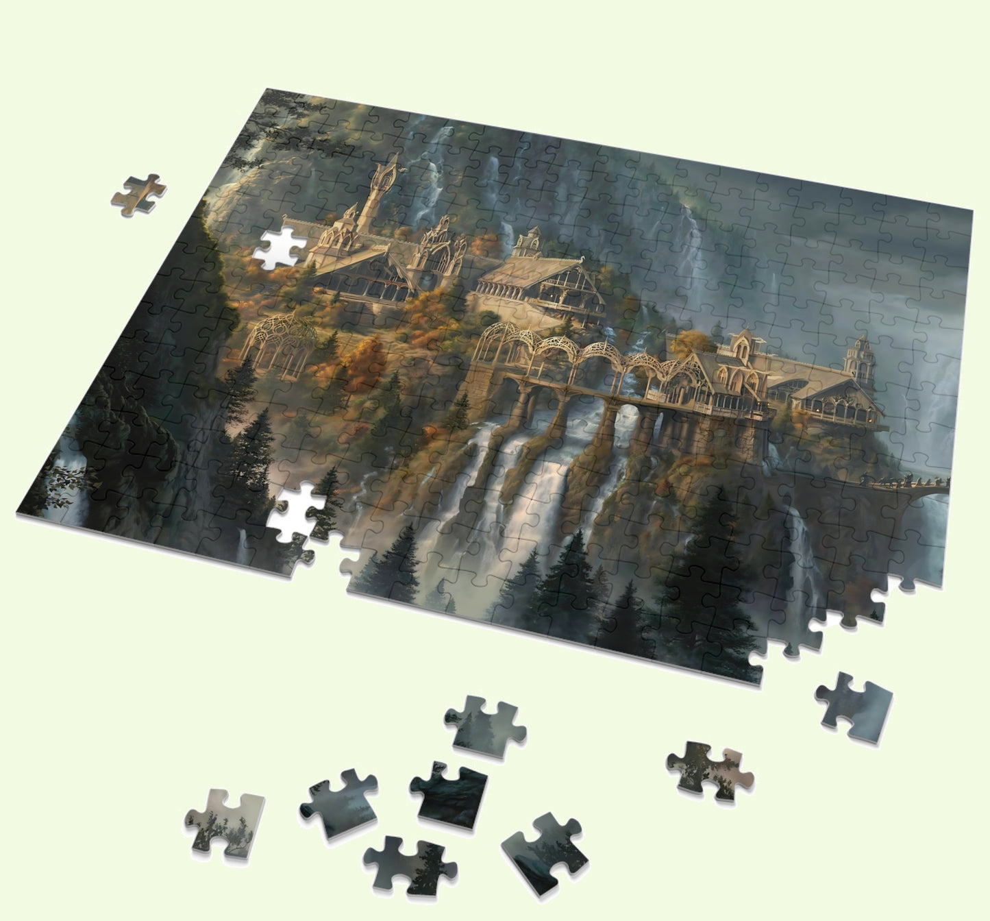 Lord of the Rings Rivendell jigsaw puzzle by PopCrate – 120-piece recycled paper elven sanctuary design, ₹399