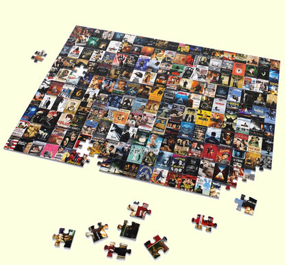 Movies Collage jigsaw puzzle by PopCrate – 120-piece recycled paper classic film scenes design, ₹399