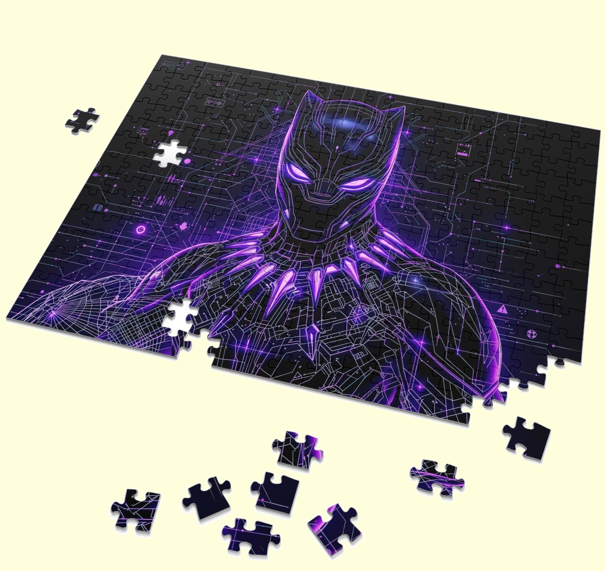 Black Panther jigsaw puzzle by PopCrate – 120-piece recycled paper vibranium suit T’Challa design, ₹399