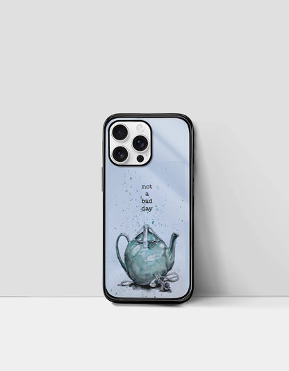 The Office Jim's Tea Pot iPhone back cover by PopCrate – glossy glass Jim Halpert Pam Beesly teapot design, ₹399