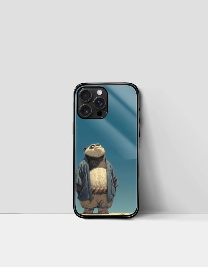 Kung Fu Panda Po iPhone back cover by PopCrate – glossy glass Dragon Warrior design, ₹399