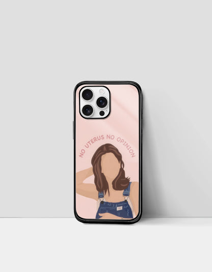 Friends Rachel No Opinion iPhone back cover by PopCrate – glossy glass Rachel Green Friends design, ₹299