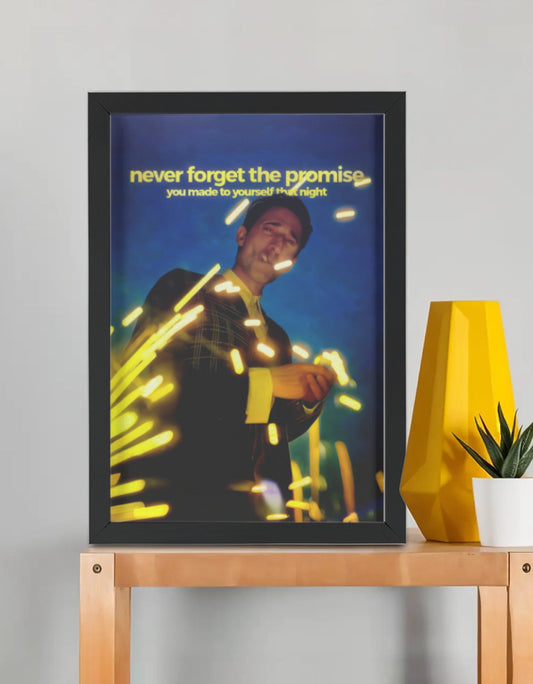 Never Forget The Promise Framed Poster by PopCrate – Glossy Wall Art with 1 Inch Frame