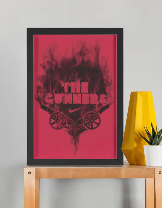Arsenal The Gunners Framed Poster by PopCrate – Glossy Football Wall Art with 1 Inch Frame Starting from ₹499