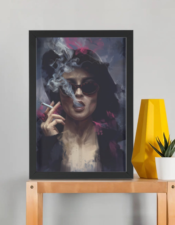 Fight Club Helena Marla Singer framed poster by PopCrate – 2mm glossy board, 1″ frame, sultry-res print. Cult noir intrigue style for Fight Club fans. Under ₹1000