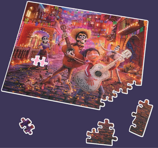 Coco Jigsaw Puzzle by PopCrate – 120-Piece Eco-Friendly Puzzle Made from Recycled Paper, Semi-Glossy Finish, Great Gift for Kids, Families, and Disney Fans, Starting from ₹399